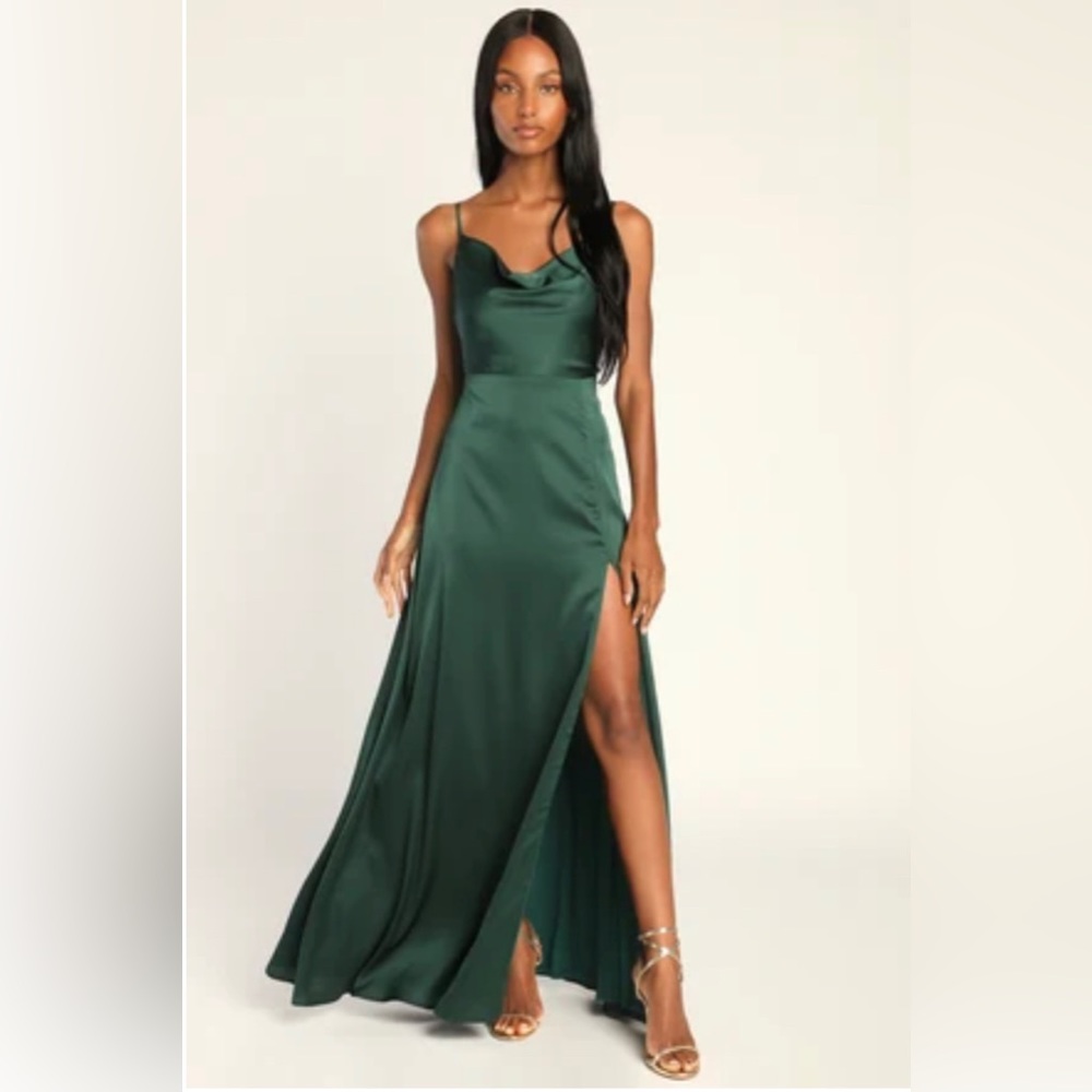 Lulus green maxi dress